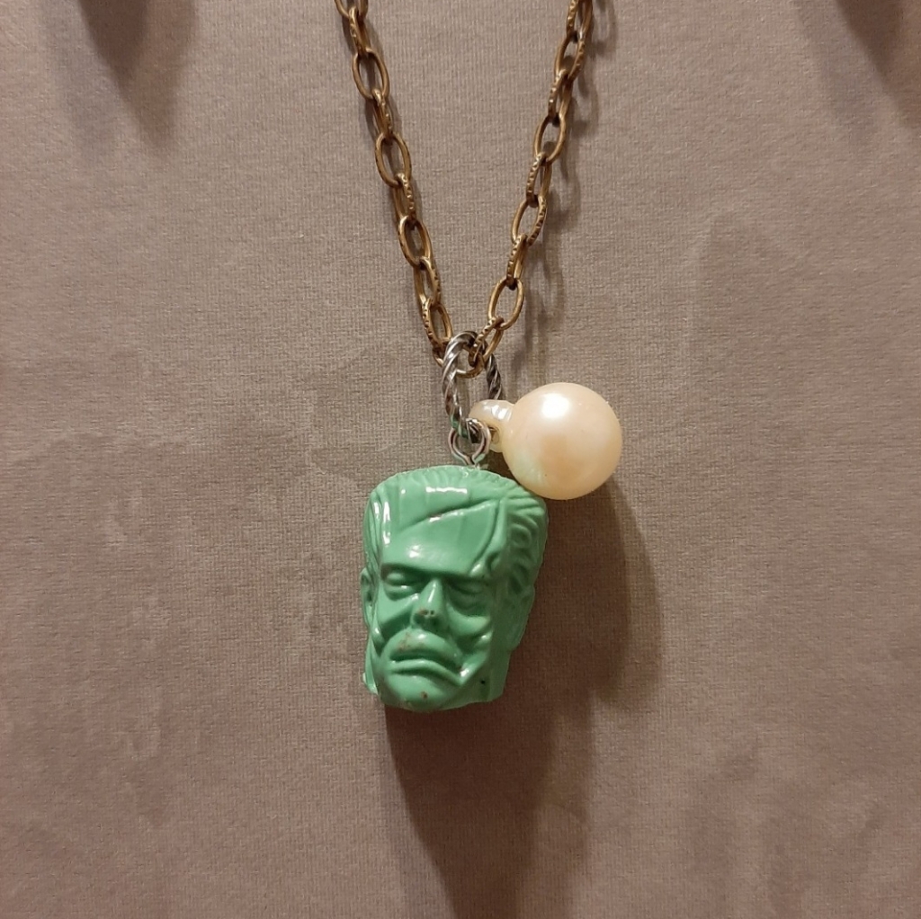 Frankinstein Head Necklace 20